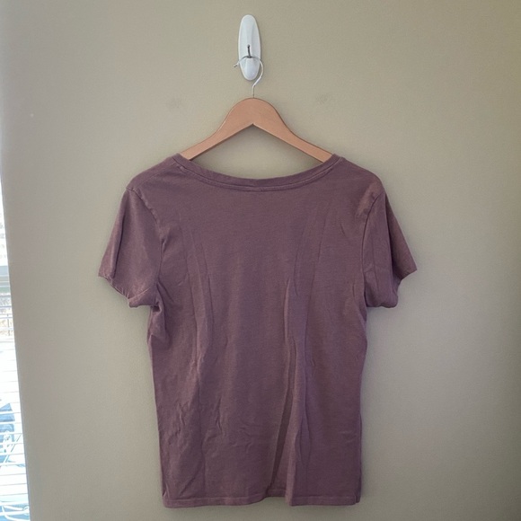 Women’s Altar’d State Mauve Knot Front Short Sleeve Top Size Medium - Picture 2 of 4